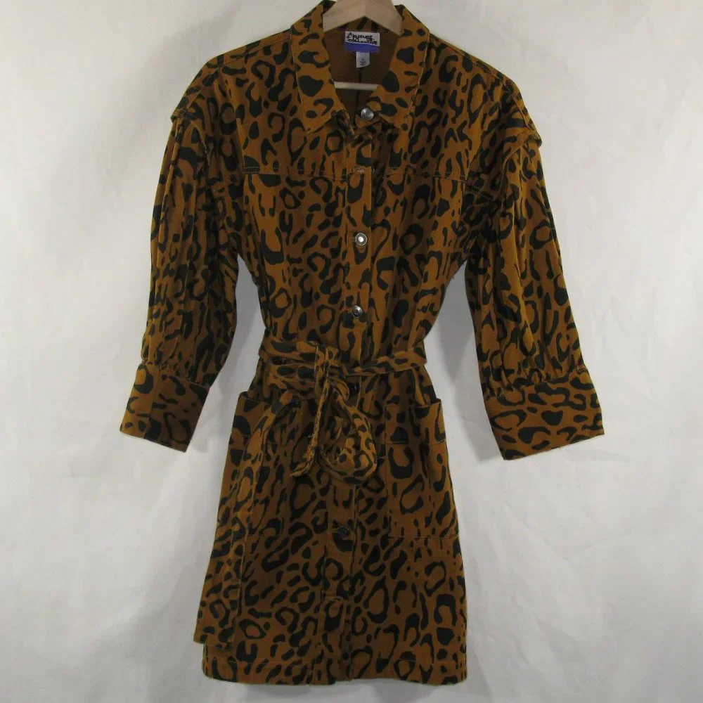 Future Collective Animal Print Dress - 100% cotton jean material - Size 10 - NWT - Picture 1 of 4